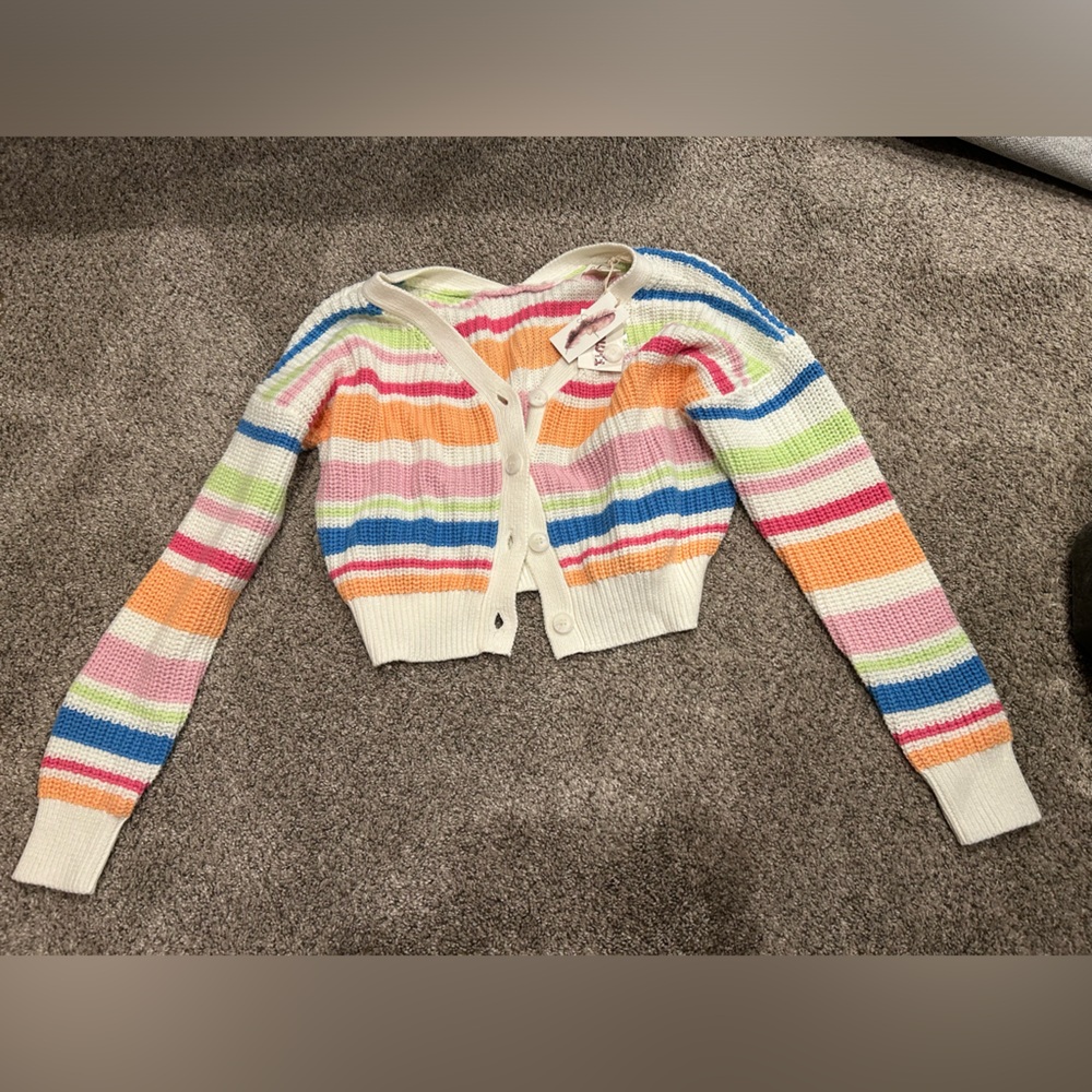 Jessica Simpson colorful striped sweater